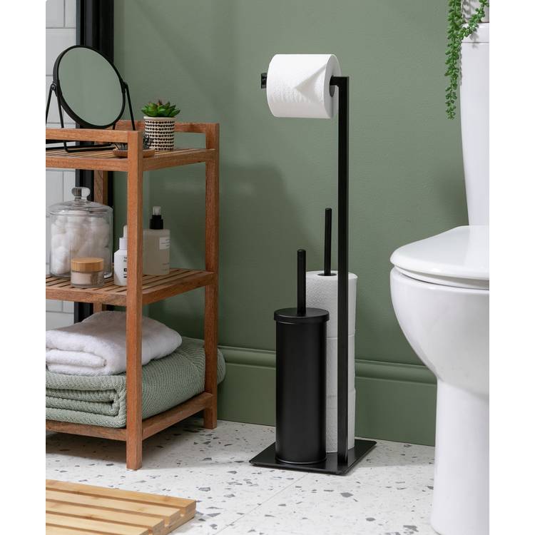 Habitat 3-in-1 Toilet Roll Holder - Black 0