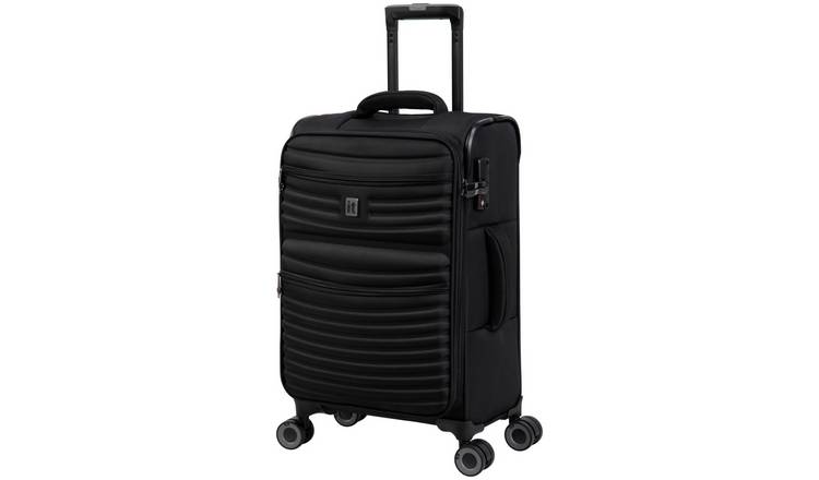 IT SS Luggage Set 8 Wheel Cabin Suitcase - Black