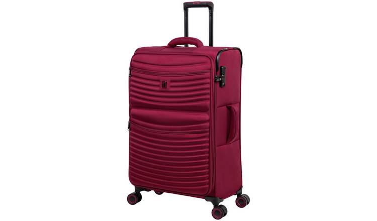 IT SS Luggage Set 8 Wheel Medium Suitcase - Dark Red