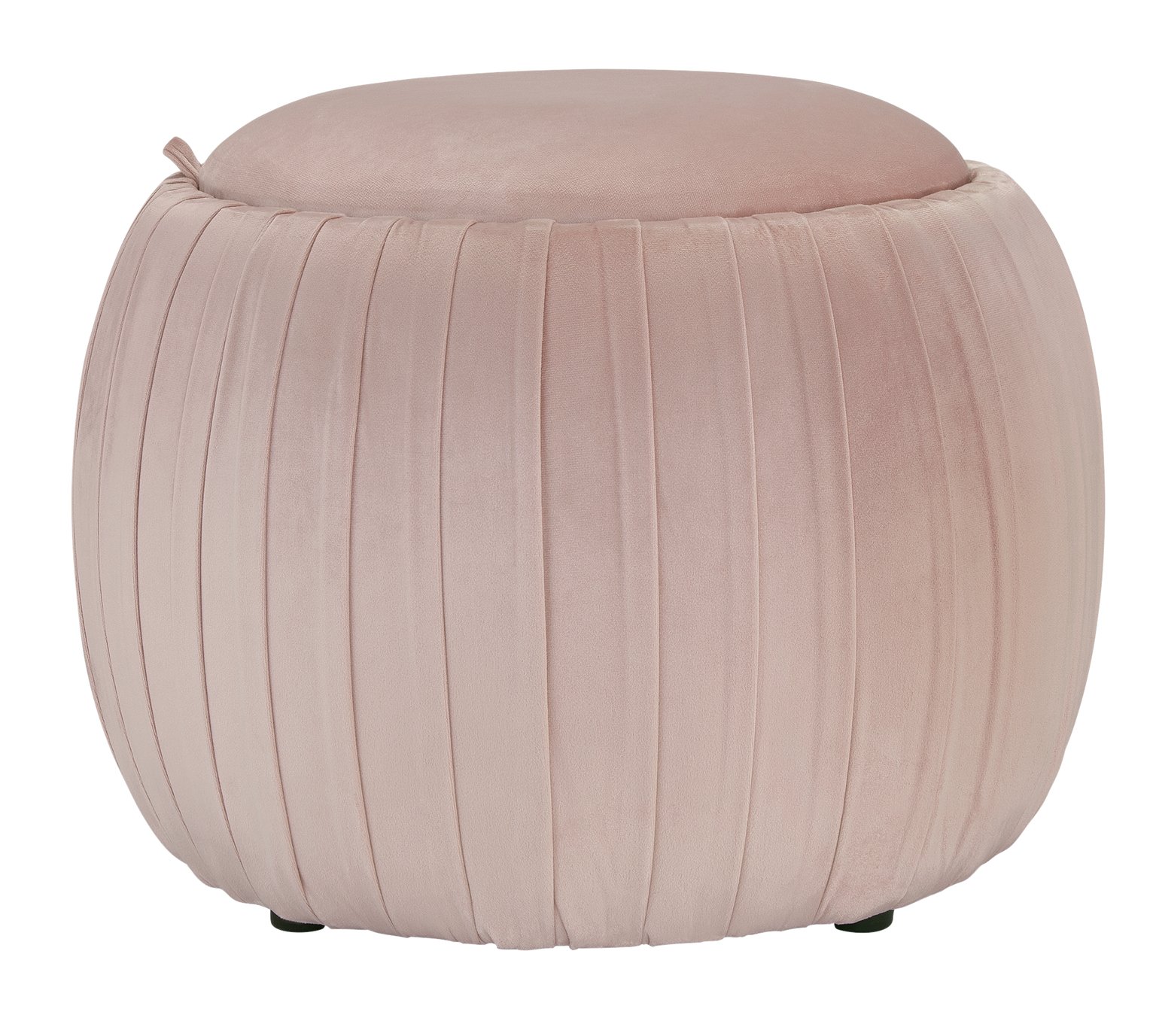 Argos Home Ellie Velvet Storage Footstool - Pink