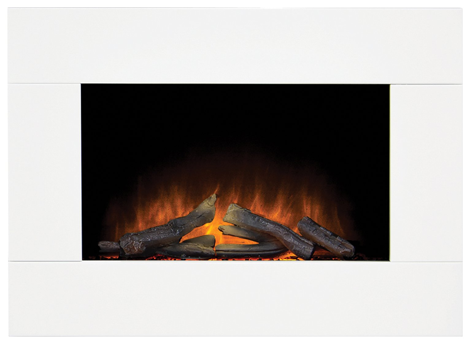 Adam Carina Wall Fire with Remote-White