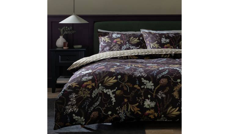 Habitat Cotton Dark Foliage Bedding Set - Superking