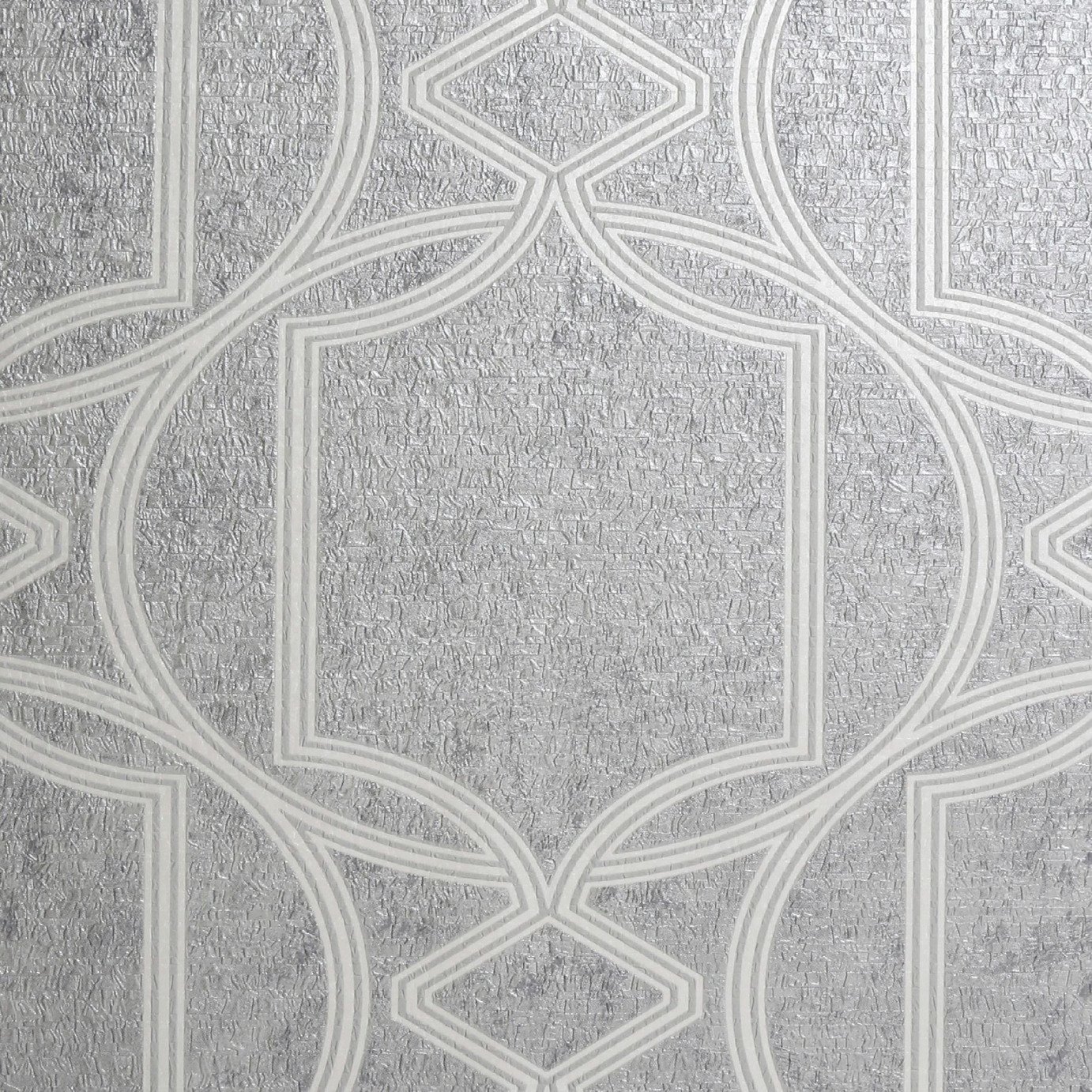 Boutique Deco Geometric Soft Grey Wallpaper