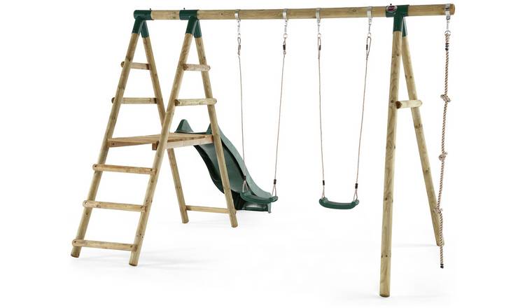 Argos wooden cheap swing set