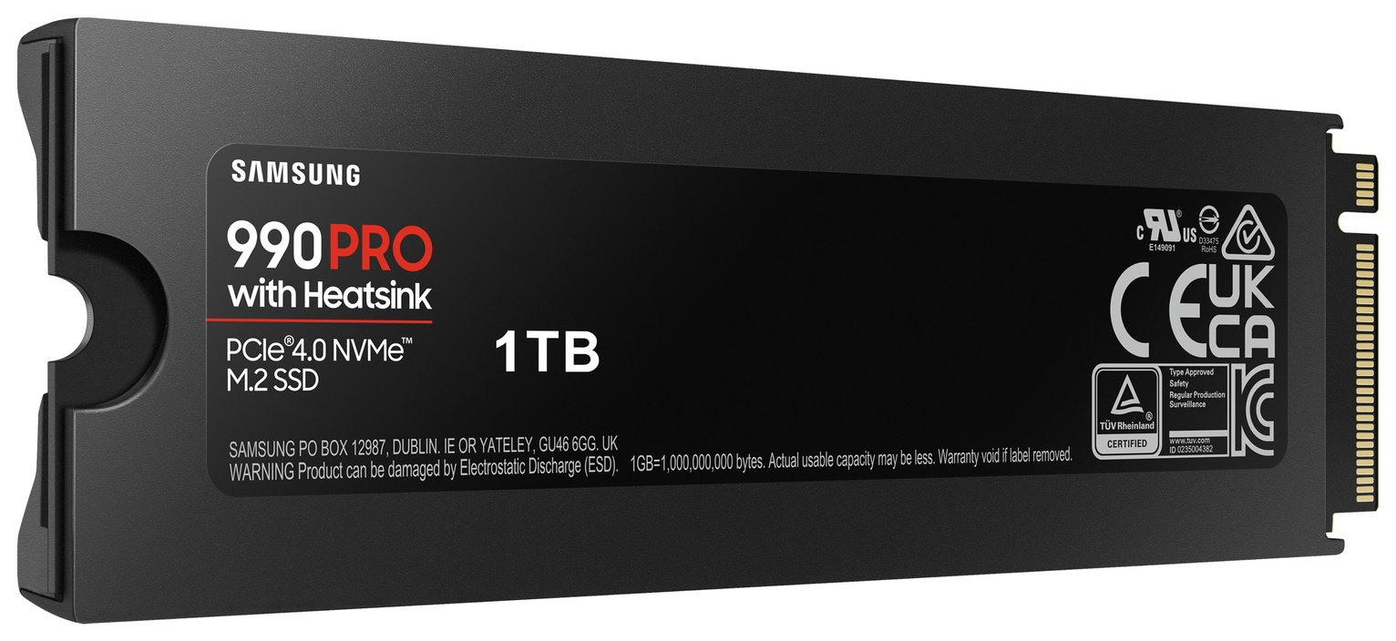 Buy Samsung 990 PRO Heatsink 1TB SSD for PC & PS5 | External hard