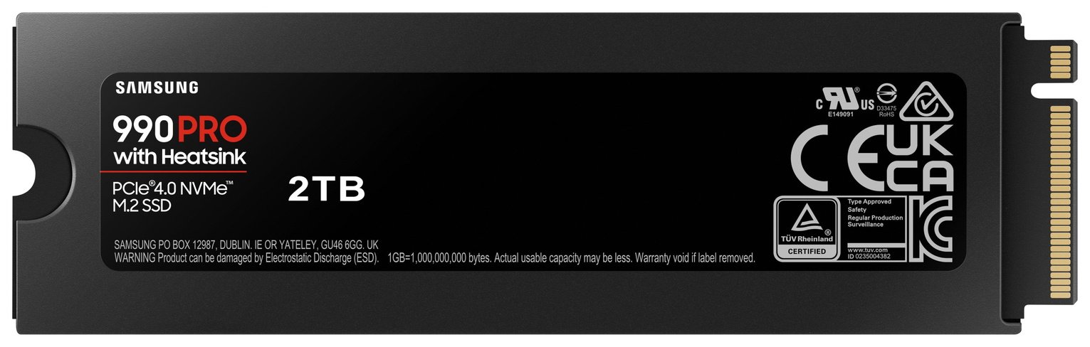 Buy Samsung 990 PRO Heatsink 2TB SSD for PC & PS5 | External hard