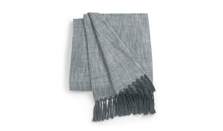 Buy Habitat Woven Throw Grey 150x200cm Blankets and throws Argos