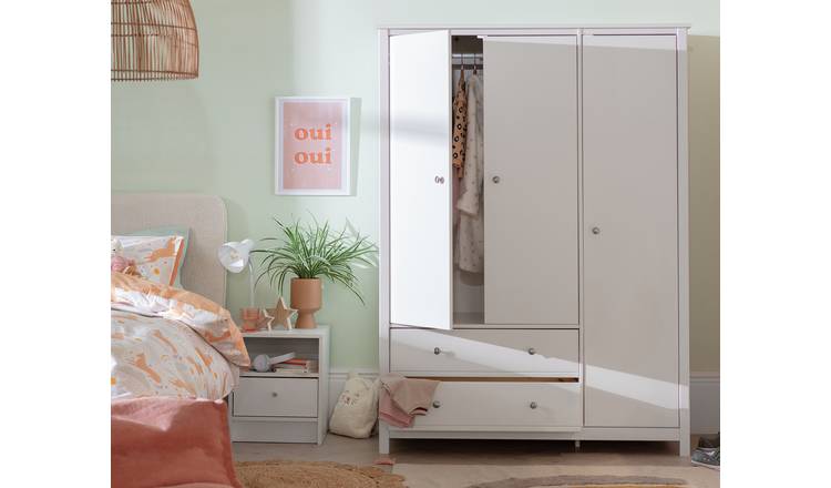 Argos 3 deals door white wardrobe