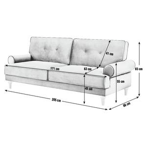 Buy Habitat Vienna Self Assembly Velvet 3 Seater Sofa Blue