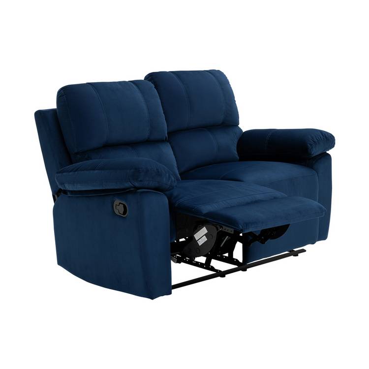 Toby Velvet 2 Seater Recliner Sofa in a Box- Navy 0