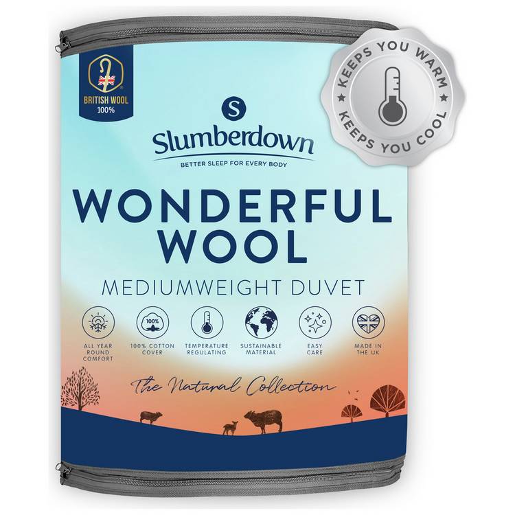 Slumberdown Wonderful Wool Medium Weight Duvet - Kingsize 0