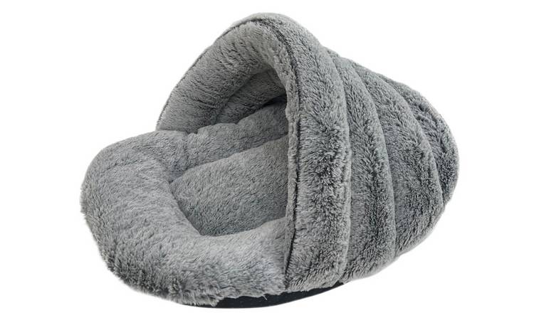 Fluffy Hooded Pet Bed - Large