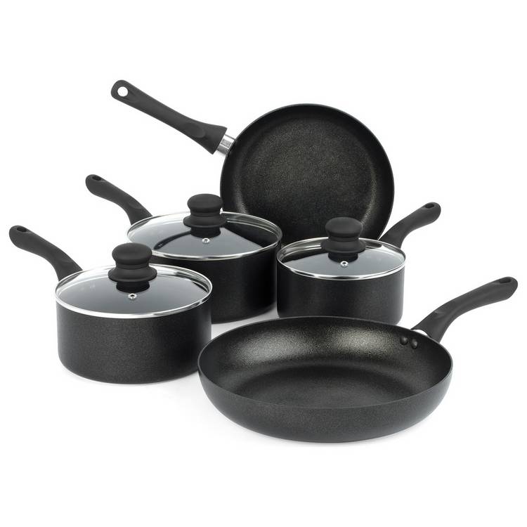 Russell Hobbs Diamond Stone 5 Piece Aluminium Saucepan Set 0