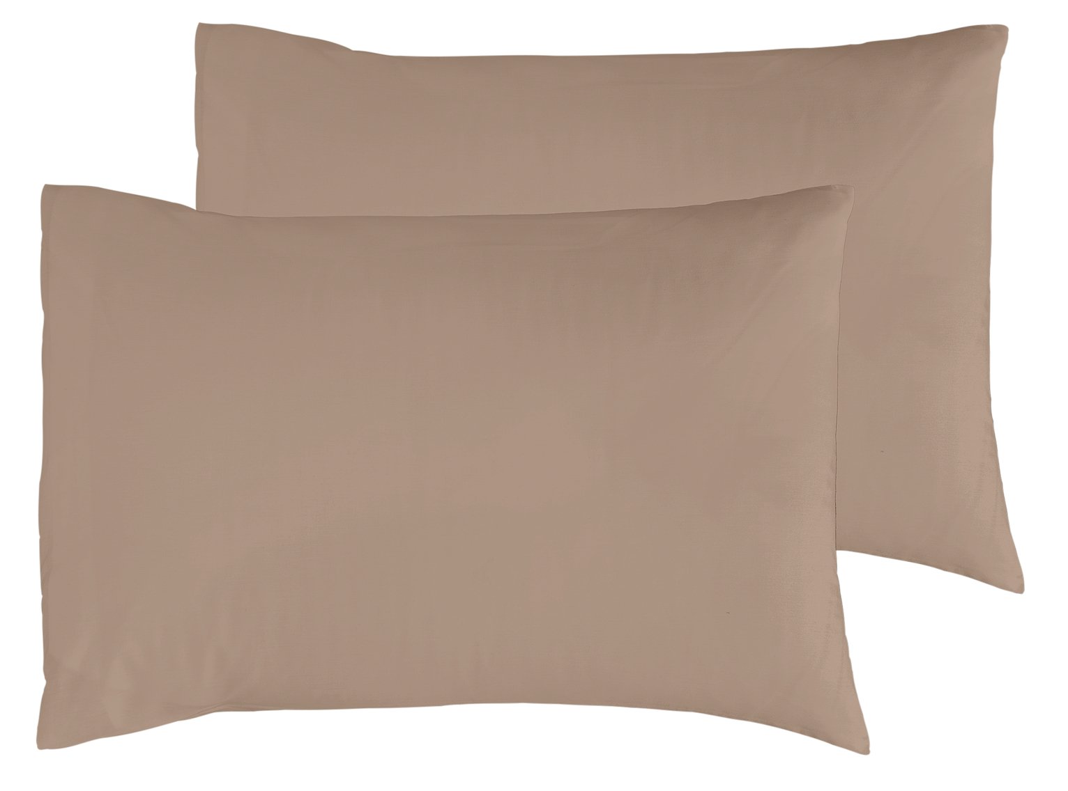 Habitat Cotton Rich 180 TC Standard Pillowcase Pair -Taupe