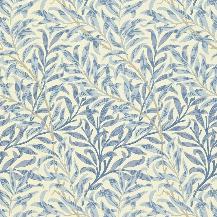 Morris & Co. Willow Bough Blue Floral Wallpaper 0