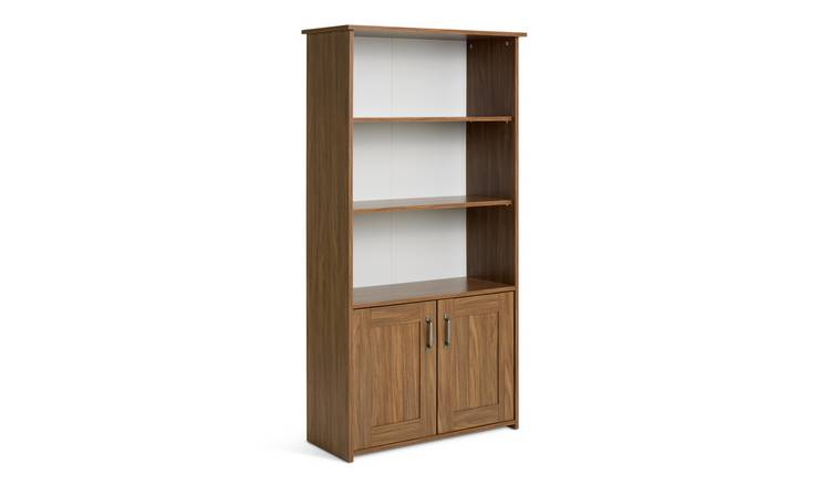 Argos Home Ohio 2 Door Bookcase - Walnut