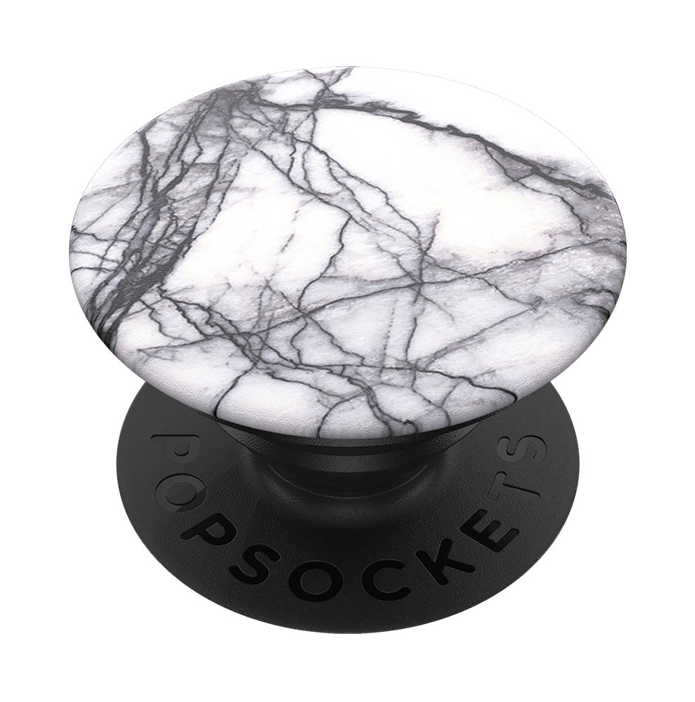 PopSockets Swappable PopGrip Phone Stand - Dove White Marble