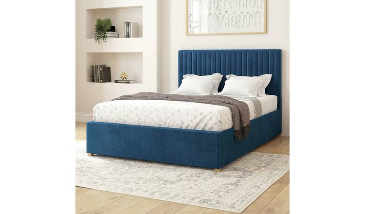 Aspire Grant Single Adjustable Bed with Mattress - Navy