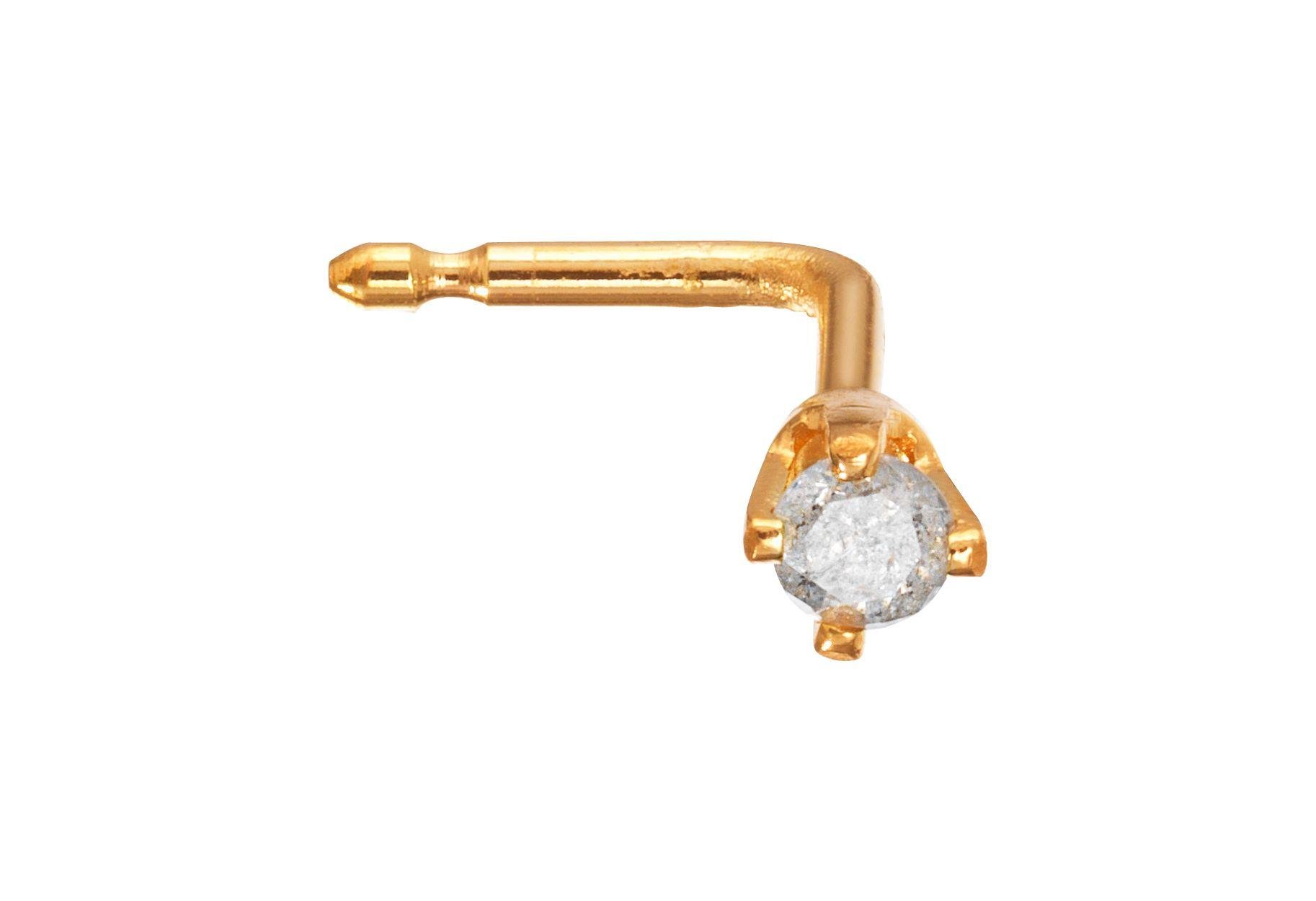 State of Mine 9ct Yellow Gold Diamond Accent Nose Stud