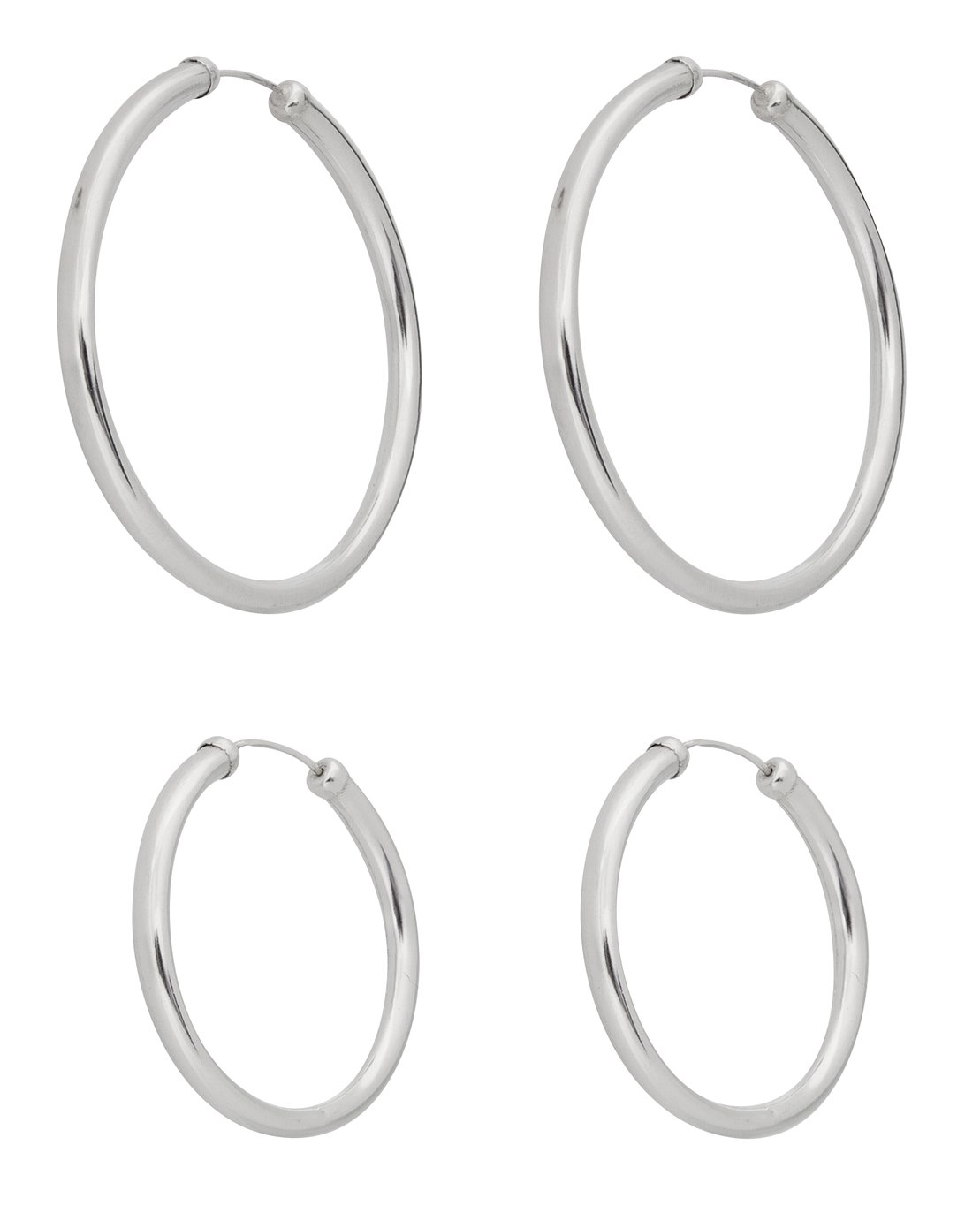 Revere Sterling Silver Set of 2 Hoop Earrings