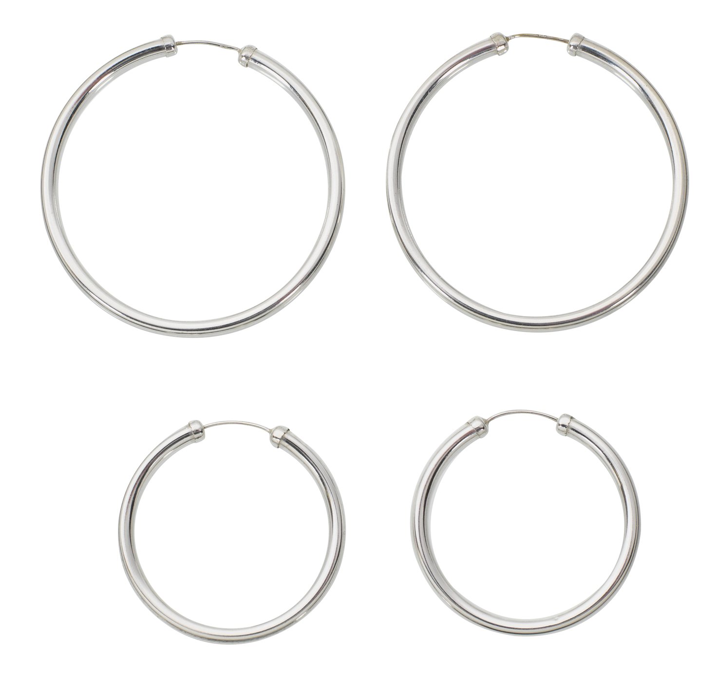 Revere Sterling Silver Set of 2 Hoop Earrings Review