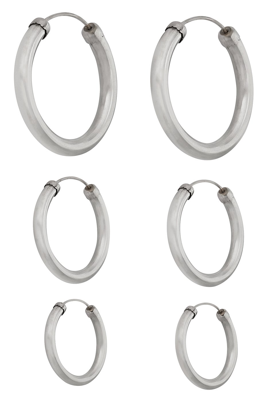 Revere Sterling Silver Set of 3 Hoop Earrings