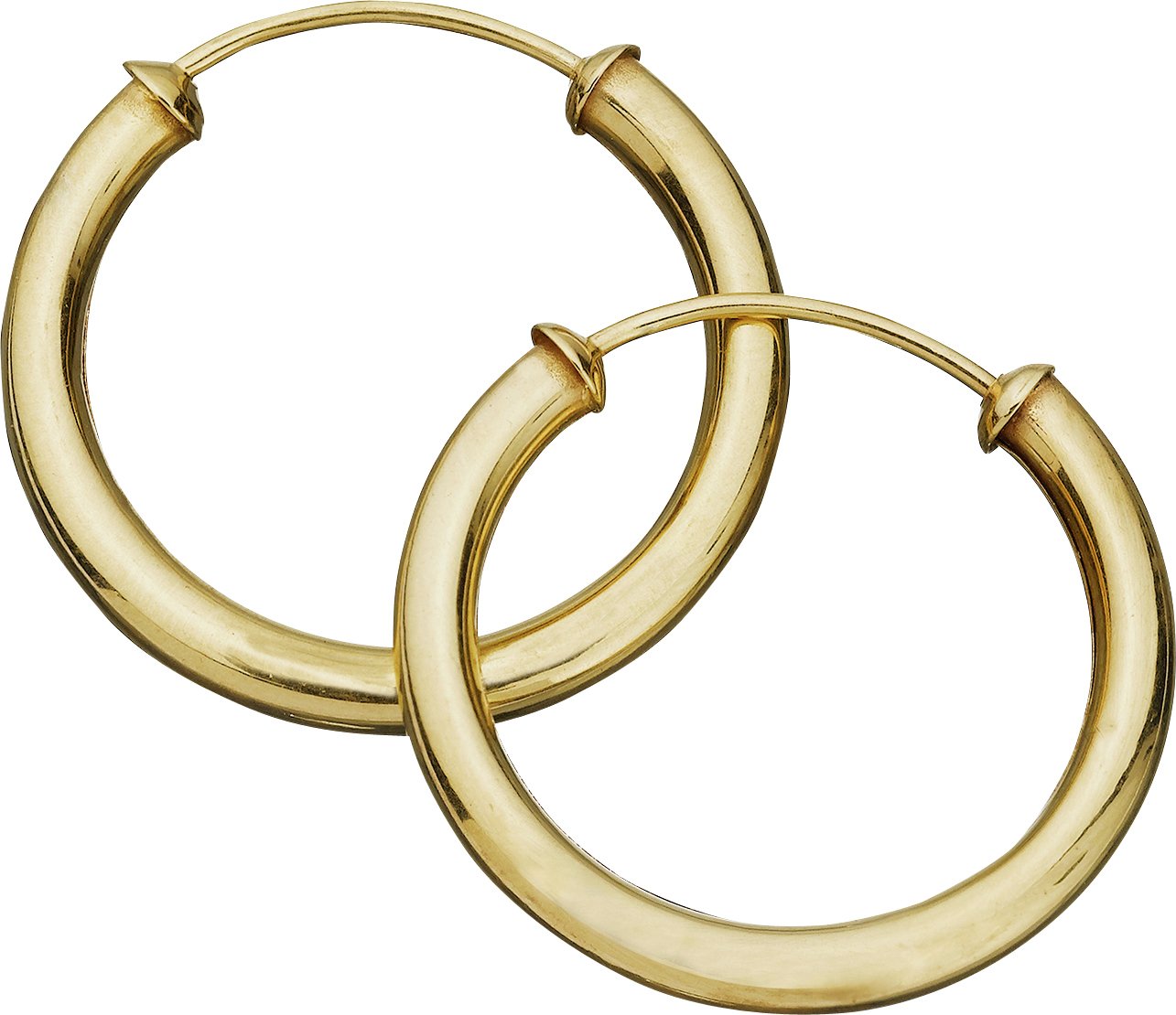 Revere 9ct Gold Capped Hoop Earrings