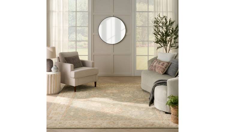Mega Flooring Green Modern Bordered Rug - 236 x 297cm