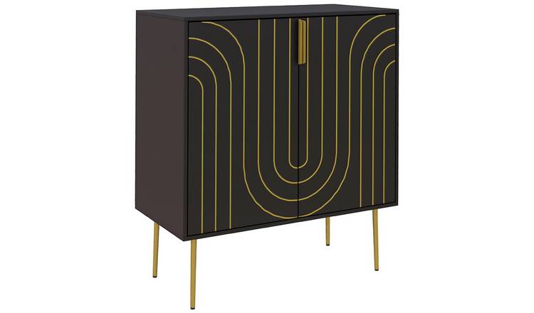 HOMCOM Metal Modern Adjustable Freestanding Storage Cabinet - Black