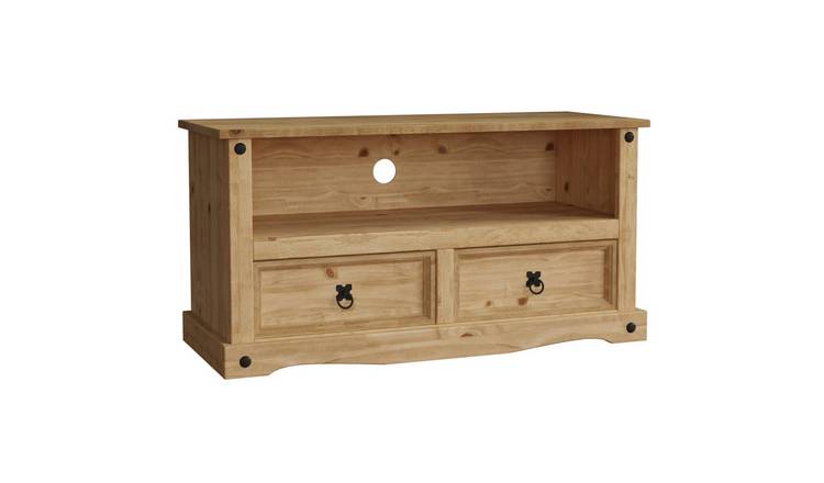 Vida Designs Corona 2 Drawer Flat Screen TV Unit - Pine