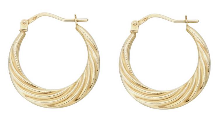 Mens gold store hoop earrings argos