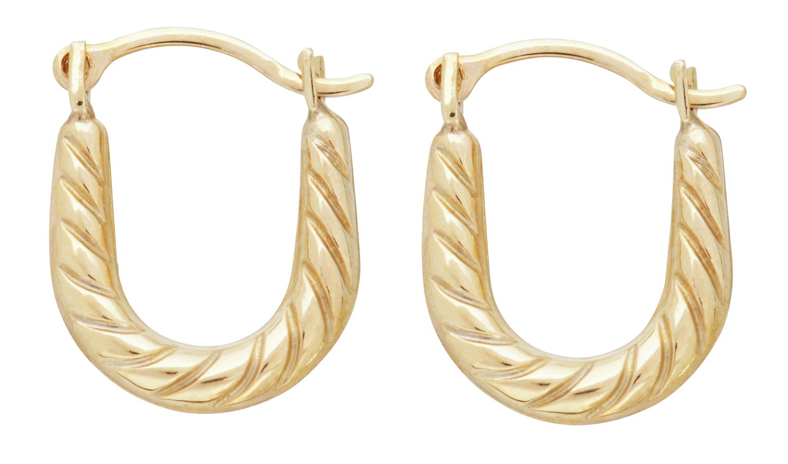 Revere 9ct Gold Mini Ridge Creole Hoop Earrings Review