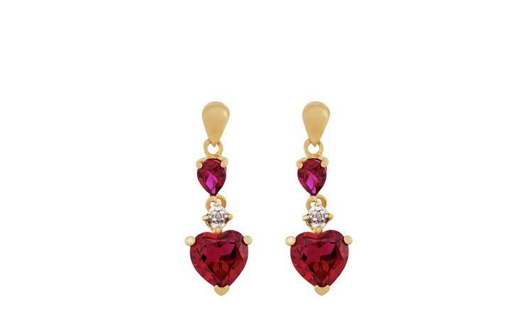 Argos gold heart deals earrings