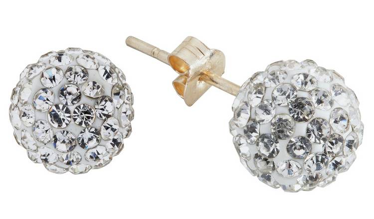 Silver Disco Ball Sequin Earrings