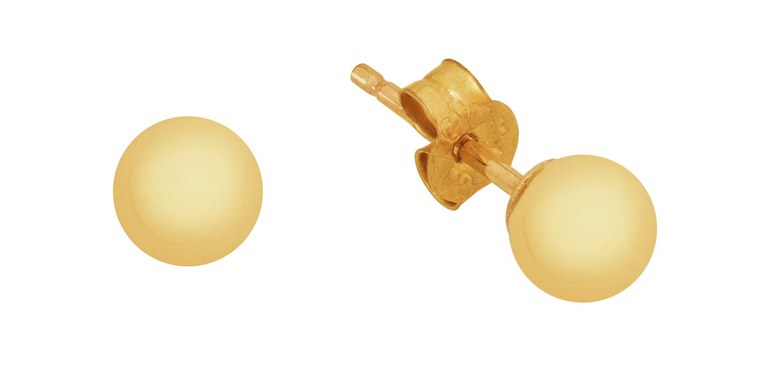 Revere 9ct Yellow Gold Ball 3mm Stud Earrings