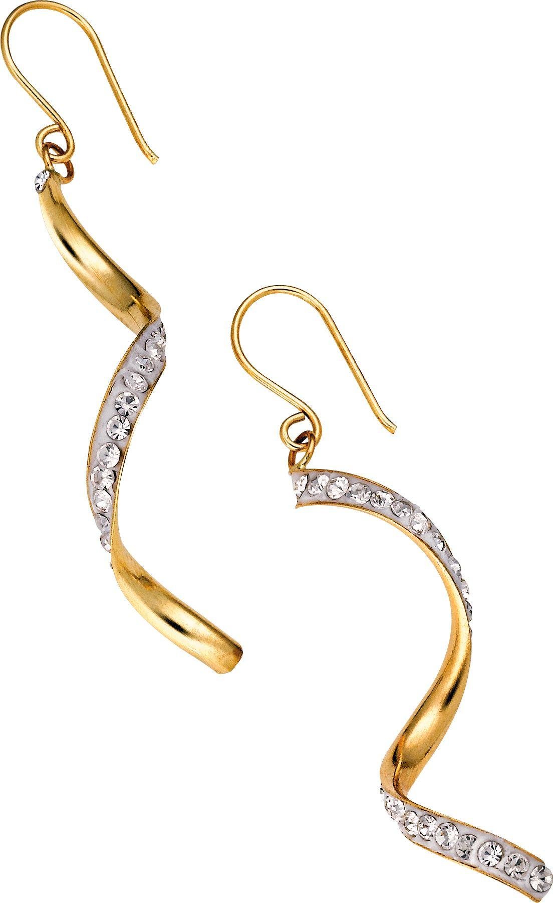 Revere 9ct Yellow Gold Crystal Twist Drop Earrings Review