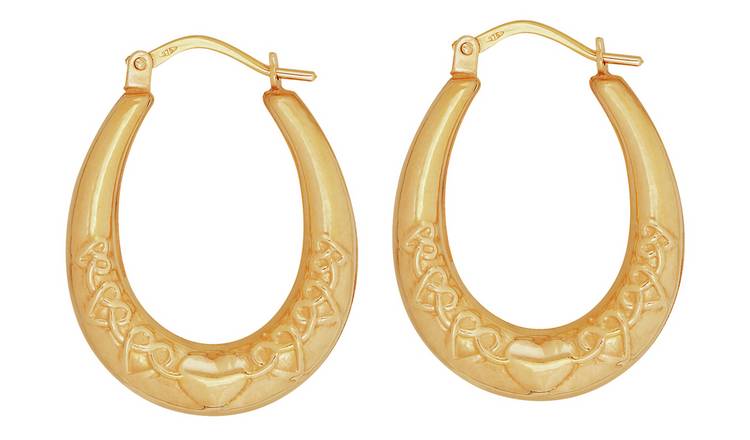 Argos ladies gold on sale hoop earrings