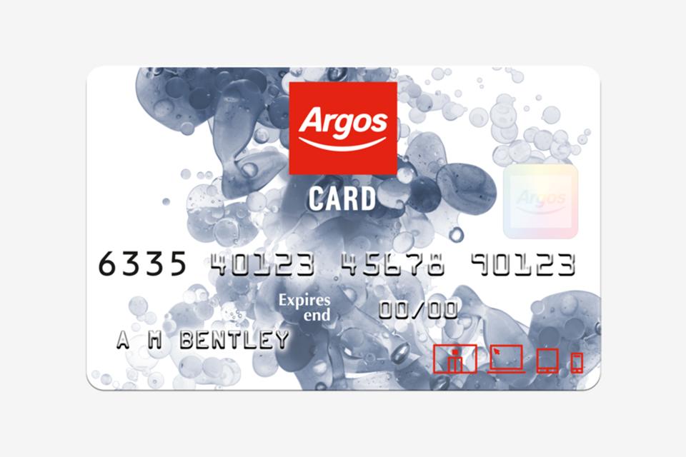 An example of what the Argos card looks like.