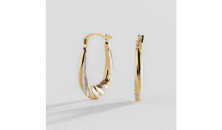 Two tone gold on sale earrings