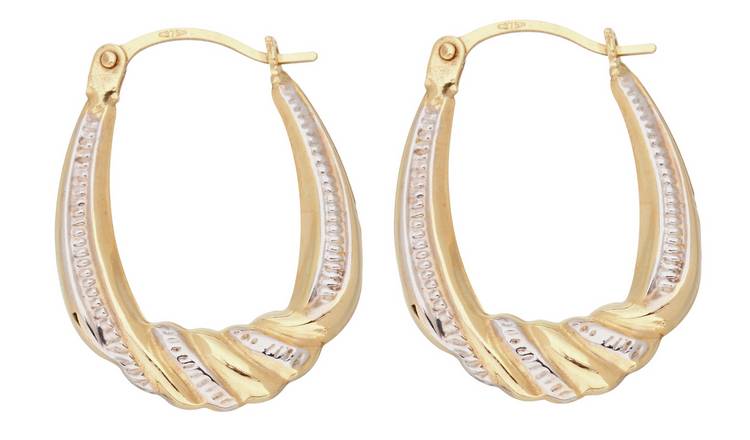 Argos hoop deals gold earrings