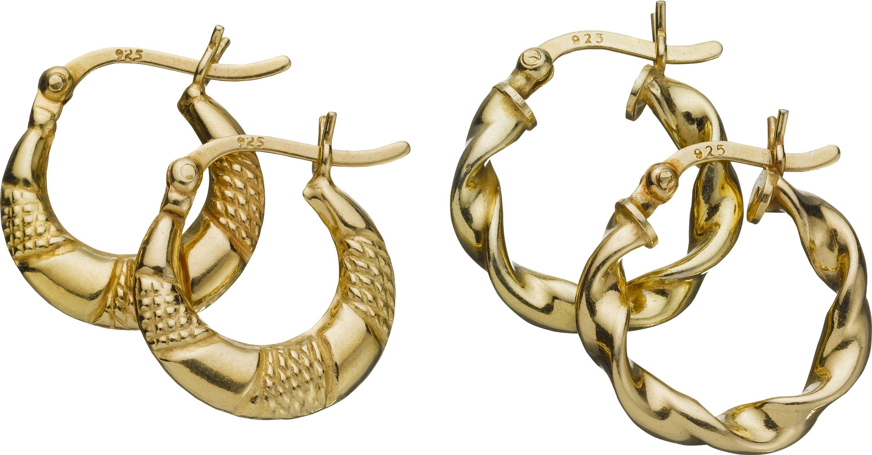 Revere 9ct Gold Plated Silver Set of 2 Creole Hoop Earrings Review