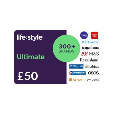 A Lifestyle Ultimate 50 GBP Gift Card.