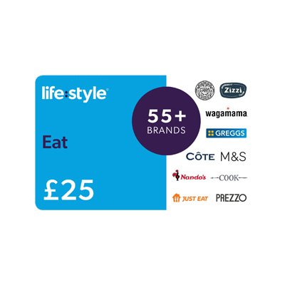 A Lifestyle Eat 25 GBP Gift Card.