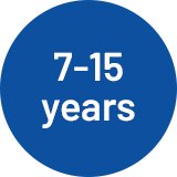 7 - 15 years.