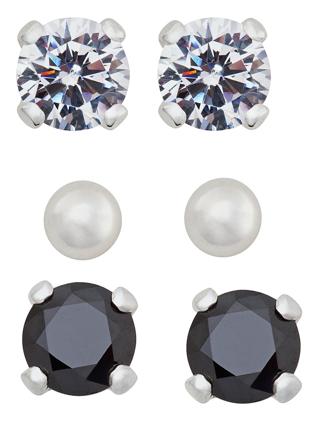 Revere Sterling Silver Ball Stud Earrings Set of 3 Pairs Review