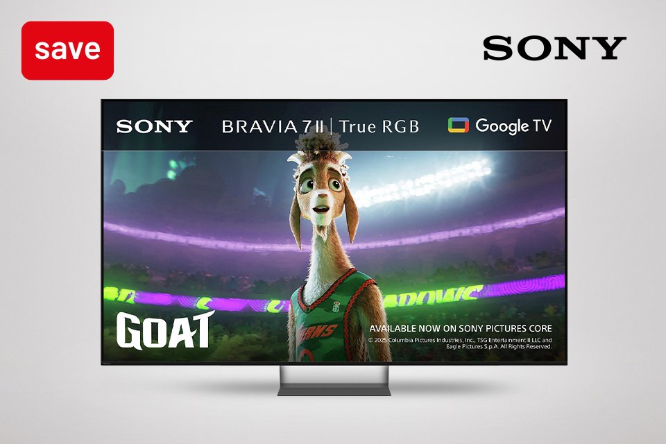 Save on selected Sony TVs with codes SONY10 and SONY20.