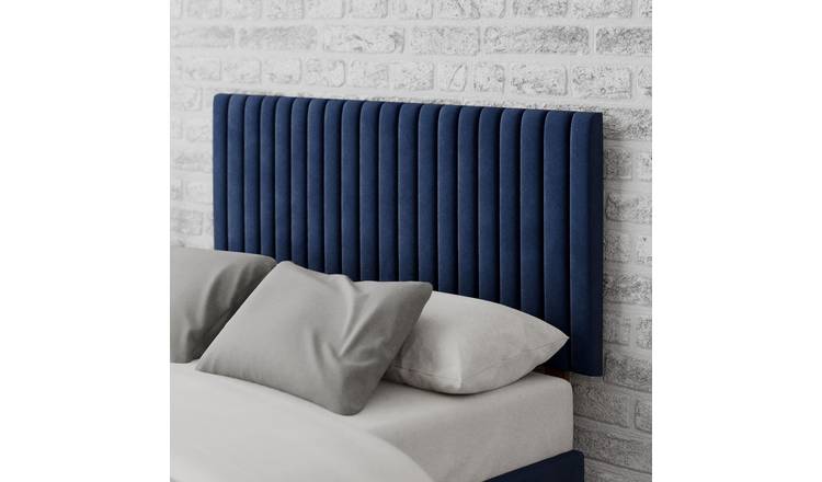 Aspire Grant Velvet Superking Headboard - Navy