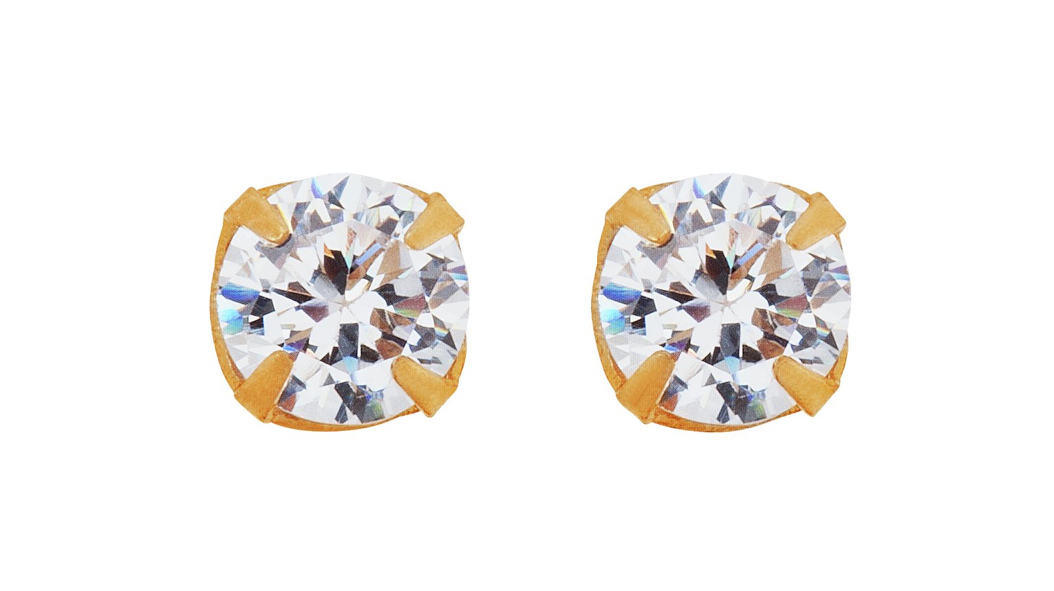 Andralok 9ct Yellow Gold Cubic Zirconia 4mm Stud Earrings Review