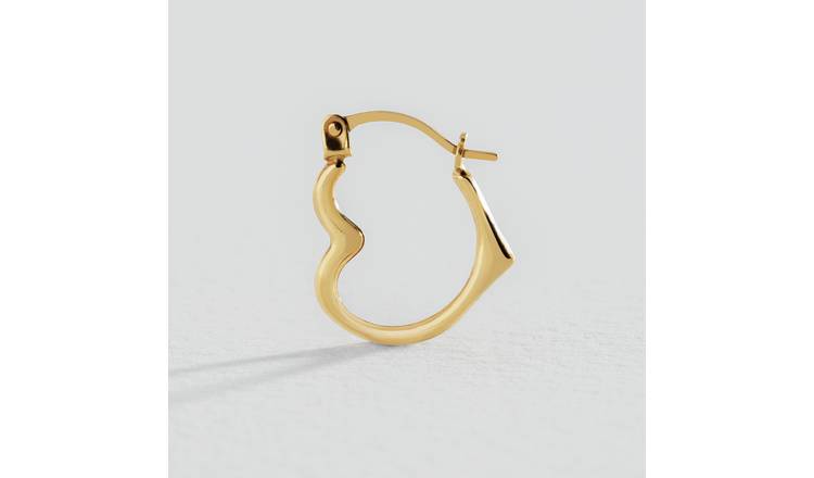 Argos gold 2025 heart earrings