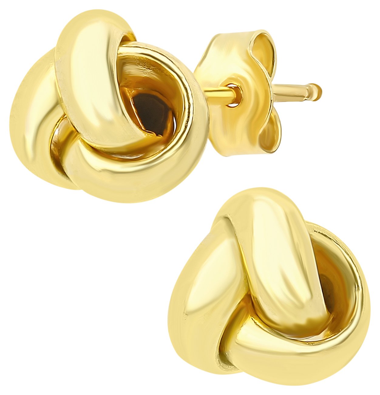 Revere 9ct Yellow Gold Triple Knot Stud Earrings